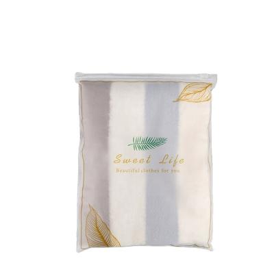 China Custom Eco Friendly Plastic Safety Clothing Packaging Ziplock Bag With Logo Printing for sale