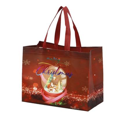 China Handled Cheap Reusable Eco Friendly Laminated Non Woven Christmas Shopping Bag Gift bags for sale