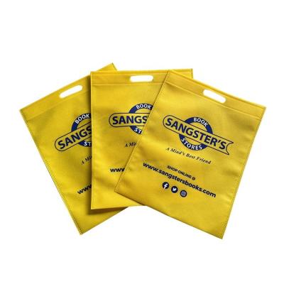 China Folding Promotional Heat Seal Reusable Document pocket Bag Ultrasonic Die Cut Non Woven Bag for sale