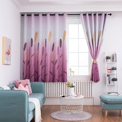 China 2021 Window Fireproof Small Door Blackout Curtain Heavy Printed Kitchen Bedroom Child Room Curtain for sale