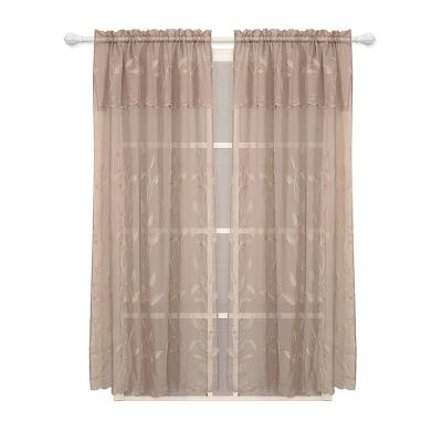 China 2019 Fire Retardant Cheap Voile Tulle Curtain For Living Room Drapery Interesting Sheet Wholesale Gray Curtain for sale