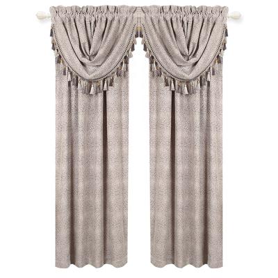 China Valance Fire Retardant Luxury Curtain For USA Market Wholesale Good Quality Thick Bead Panel for sale