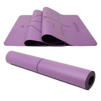 China MOWIN's Natural PU Logo Printed Rubber Yoga Mat Waterproof Washable Durable Anti-Slip for sale