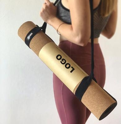 China PU 100% Eco-Friendly Anti Slip Natural Rubber Yoga Exercises MOWIN Cork Material Yoga Mat Printable Custom Made With Your Own Yoga Brand for sale