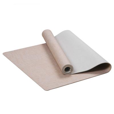 China Eco-Friendly Yoga Natural Rubber Jute Anti-Slip Yoga Mat for sale