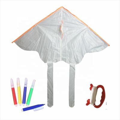 China Polyester Children's Favorite DIY Triangle Kite Graffiti Kite Painting Kite for sale