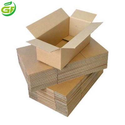 China Custom Recyclable LOGO Printed Disposable Recycle Flat Kraft Paper Packaging Brown Corrugated Export Cardboard Shipping Box Manufacturer for sale