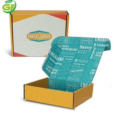 China Recycled Materials Package Box Manufacturer Shipping Mailer Boxes With Blue Logo Printed Skincare Beauty Cloth Shoe Custom Gift Delivery Mailing Box for sale