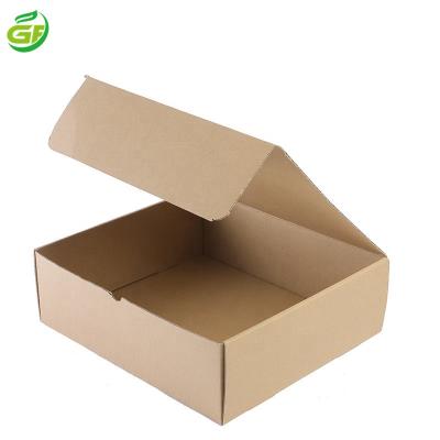 China Recycled Plain Materials Brown Kraft Paper Box For Recycled Amazon E-commerce Express Package E-flute Corrugated Folding Craft Box Shipping Mailer for sale