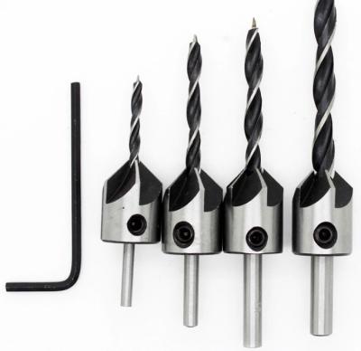 China 2021 good sales hss woodworking taper point countersink wood drill bits for wood for sale