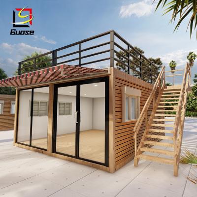 China Modern Fashionable Modern Two Storey Container House With Detachable Balcony Prefab House for sale