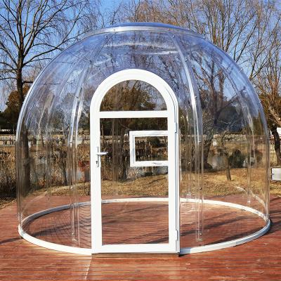 China Modern Inflatable Transparent Crystal Ball House Bubble Clear PC Bubble House for sale