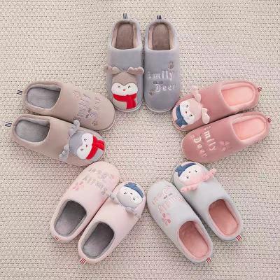 China Fashion Trend Women Slippers Cartoon Cat Shoes Soft Warm Non-slip Indoor Slippers Bedroom Lovers Couples Floor Shoes for sale