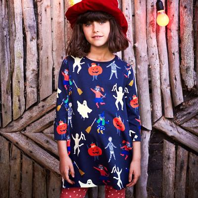 China XZ European style breathable autumn wholesale pure girl's skirt style new long-sleeved dress Halloween princess skirt and American cotton for sale