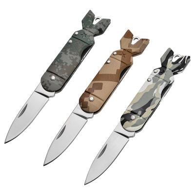 China Screw Release Camouflage Sharp Color Pocket Camping Saber Outdoor Folding Knife for sale