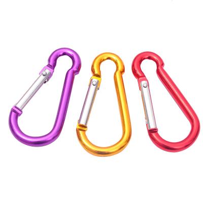 China Portable Carabiner Clips Stainless Steel Heavy Duty Spring Snap Hook For Key Chain D Ring Locking Carabiners For Outdoor Camping for sale