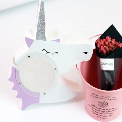 China New Wholesale Wooden Unicorn Rooter Navvy Shape Home Decor Coin Saving Box Saving Wooden Jar for sale