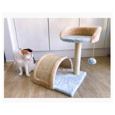 China New Stocked Wholesale Cat Tree Climbing Tower Custom Cat Scratching Tree Furniture Logo and Size Sunflower for sale