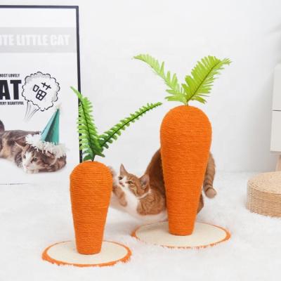 China Wholesale New Stocked Carrot Cat Tree Climbing Tower Custom Cat Scratching Tree Furniture Logo and Size for sale