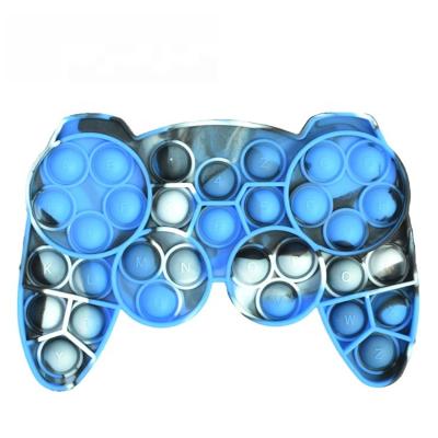 China Game Controller Shape Anxiety Stress Reliever Wrap Bubble Snap Popping Silicone Pushing Sticky Person Sensory Toy BWTGM004 for sale