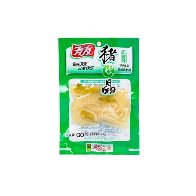 China Natural China Chilli Snack Pickled Pepper Flavor Pickled Pork Back Rinds for sale