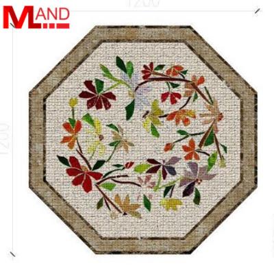 China Modern Customized Handmade Design Tile Round Mosaic Medallion Flooring Marble Patterns for sale