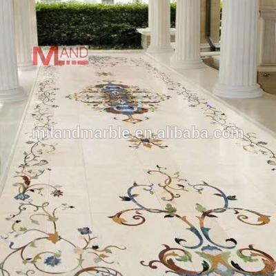 China Parquet factory direct sales flower picture water jet tile beautiful for sale