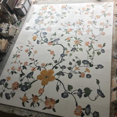 China Villa and palace material decoration style UAE decoration manufacturer marble water jet floor design for sale