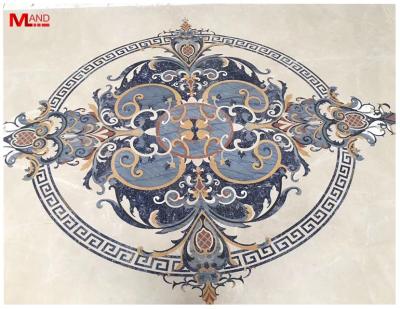 China Interior natural luxury water jet marble pattern stone flooring shines before your eyes for sale