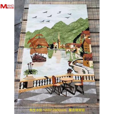 China Modern Vivid Landscape Nature Marble Kerala Wall Tiles Background Wall for sale