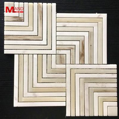 China Parquet Inlay Marble Mosaic Slab Designs Flooring Pattern for sale