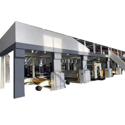 China Packaging Industry Automatic Corrugated Cardboard Production Line Cardboard Machine Single Facer Shaftless Corrugated Machine for sale