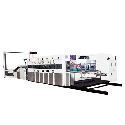 China Industrial Full Automatic Corrugated Package Flexo Corrugated Cardboard Printer Machine Slotter And Gluing Die Cutting Machinery for sale