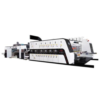 China machinery & High Speed ​​Material Flexo Cardboard Box Printing Slotting Die Cutting Gluing Tying Linkage Line for sale