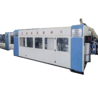 China machinery & Hardware leading edge feeder corrugated cartons printing machine and carton box printing slotter linkage die cutting line for sale