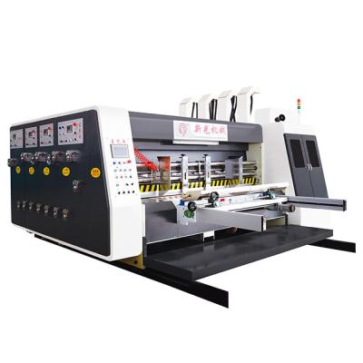 China Industrial rotary corrugated package front edge feeder color printer slotting die cutter machine/corrugated carton box printing slotting die cutting for sale