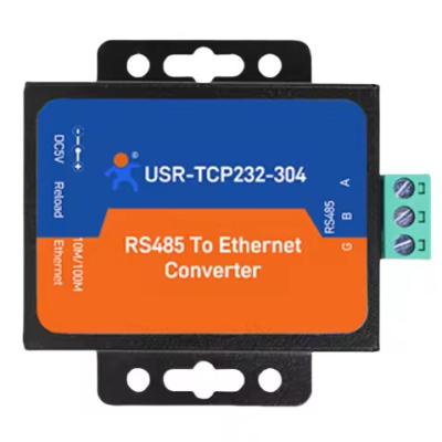 China USR-TCP232-304 1-port RS485 to Ethernet Converters Single RS-485 Serial Device Server 10/100 Mbps w/ 1xRJ45 Port Support TCP UDP USR-TCP232-304 for sale