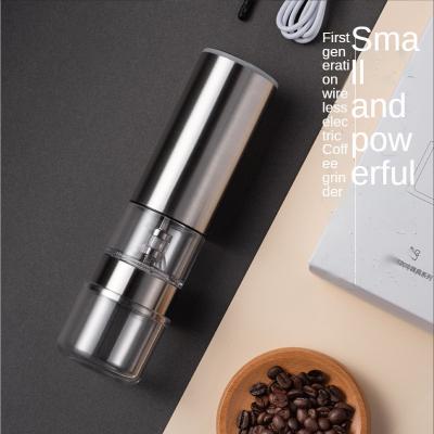 China Stainless Steel USB Rechargeable Portable Adjustable Mini Coffee Bean Grinder Outdoor Household for sale