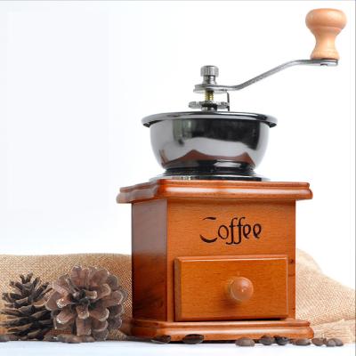 China Vintage Outdoor Creative Design Ceramic Blades Grinder Adjustable Hand Grinder Manual Coffee Grinder for sale