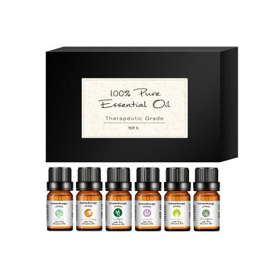 China Skin Revitalizer In Stock Pure Natural Essential Oil Gift Set Lavender Peppermint Eucaluptus Tea Tree Sweet Orange Aromatherapy Essential Oil for sale