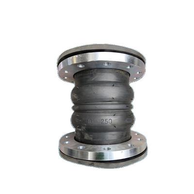 China EPDM/NBR/NR/IIR etc ANSI 150lb Din Pn16 Epdm Flange Full Face Joint Double Sphere Carbon Steel Elastic Rubber Expansion Joint for sale