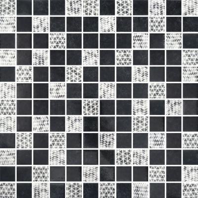 China New Modern White Glass Printed Mosaic 23*23 Tiles Mosaic For Kitchen Bathroom Shower Backsplash Wall for sale