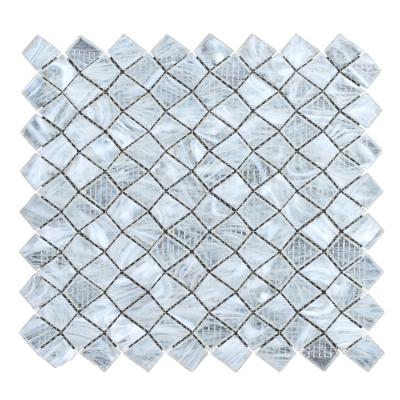 China China modern professional powder glass making building materials hot melt polygon mosaic wall partition glass tile for sale