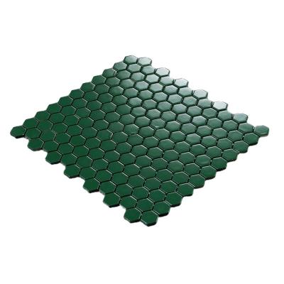 China Good quality CT2306 modern hot sale ceramic mosaic bathroom dark green tile for sale