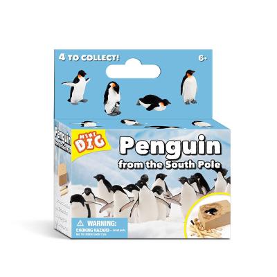 China New DIY Children's Creative Resin Penguin Pirate Gem Children's Puzzle Exploration Mining Toy for sale