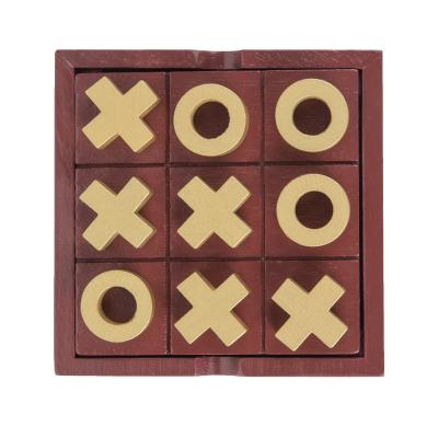 China Jingzi Chess Toy Wooden Box Contains Children's XO Games Educational Chess Pairs And Wooden Parent-child Interaction for sale