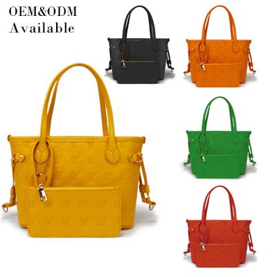 China 2021 Wholesale Lady Handbags Mini Leather Bag Set Custom Design Women Luxury Famous Brands Tote Bag for sale