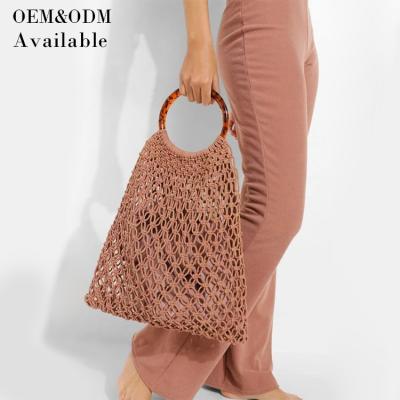 China Hot Selling Fashion Straw Rattan Bag Handbag Vintage Woven Women Beach Summer Vacation Fashion New for sale