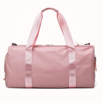 China Outdoor Letter Tote Trip Duffel Bag Travel Storage Bag Large Capacity Sports Woman Duffel Shoulder Bags Fashion Travel Pink Letter for sale