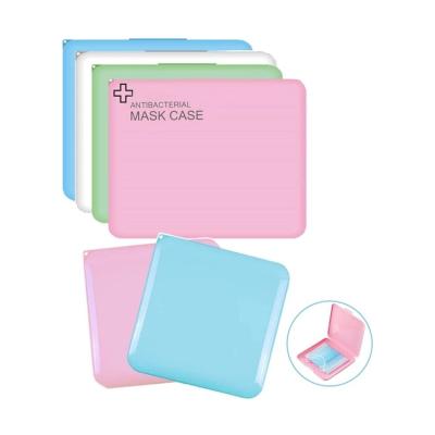 China Portable anti-PO pure case of other wholesale pure color disposable mask white/blue/pink/color pp squareHot green/red mask storage box for sale